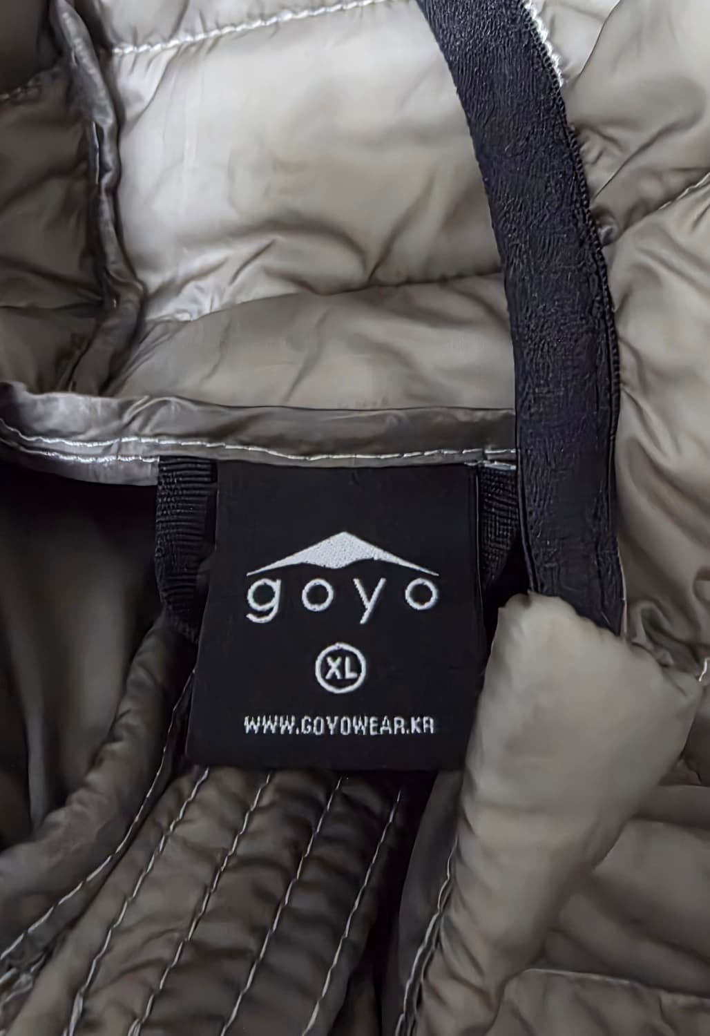 고요웨어 경량패딩 그래핀 그레이색상 xl 상품이미지3