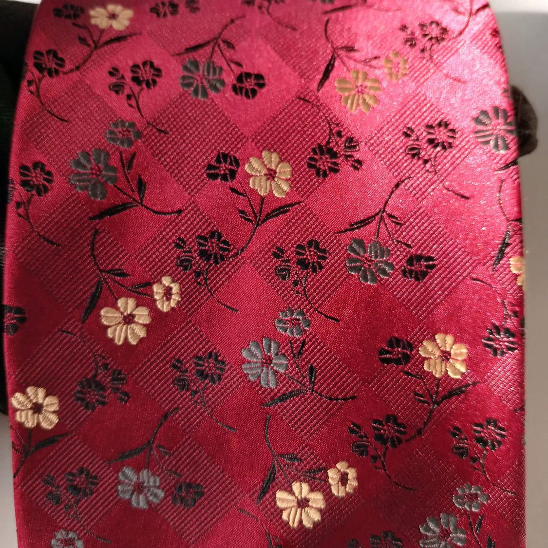 발망 실크 레드 플라워 자카드 넥타이 9.6cm A+등급 A19159
 상품이미지7