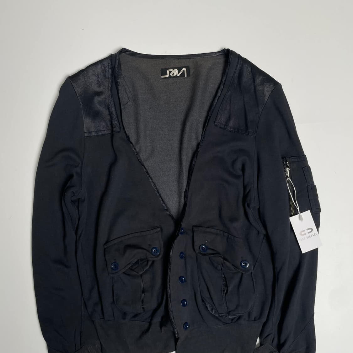 Rna 패치워크 져지 가디건 상품이미지2