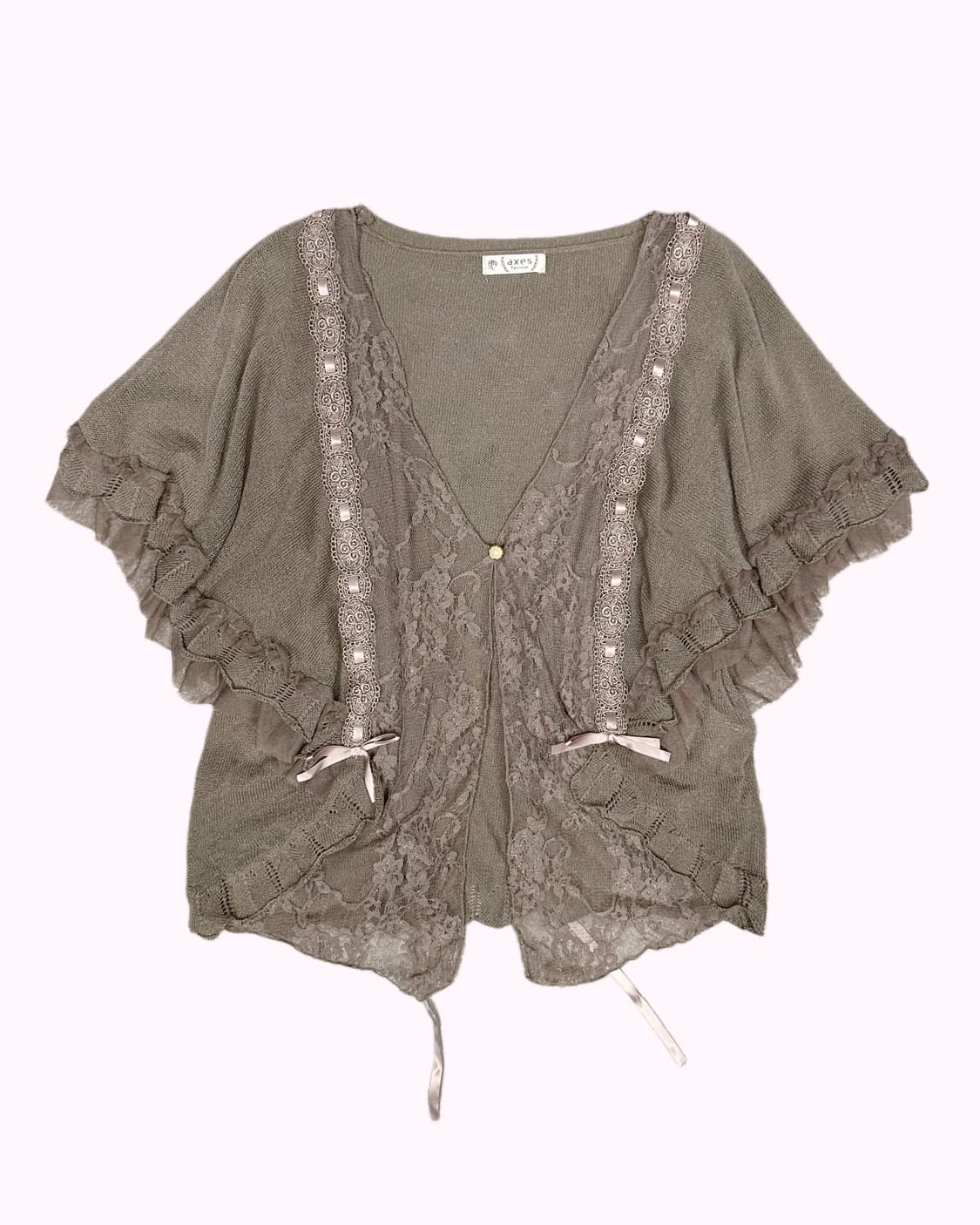 lace-up ribbon cardigan 상품이미지2