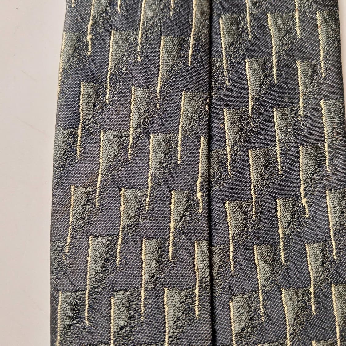 이세이 미야케 진네이비 패턴 넥타이 9.8cm A~B등급 A19738 상품이미지9