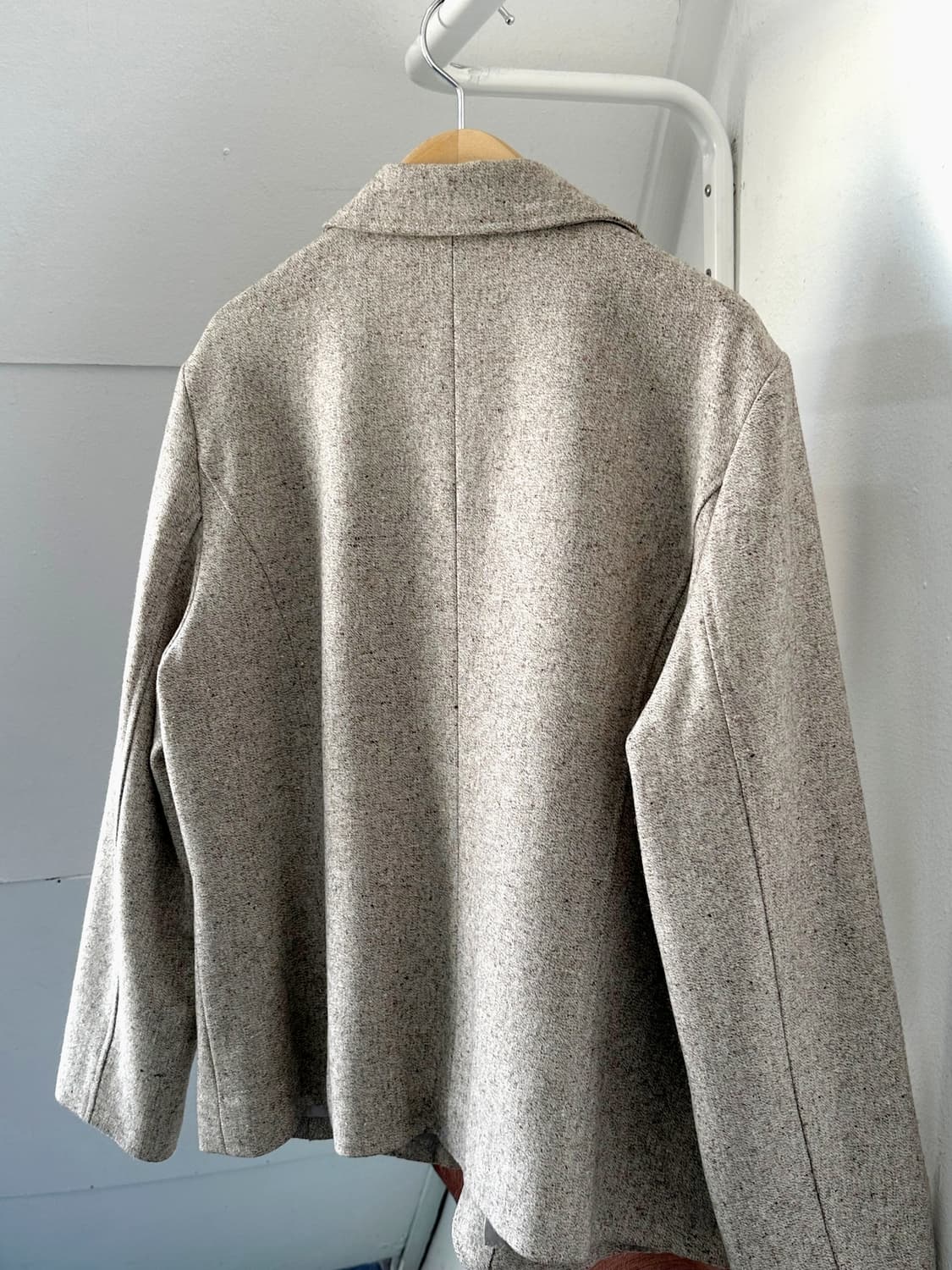 Tweed fabric single collar design jacket 상품이미지4