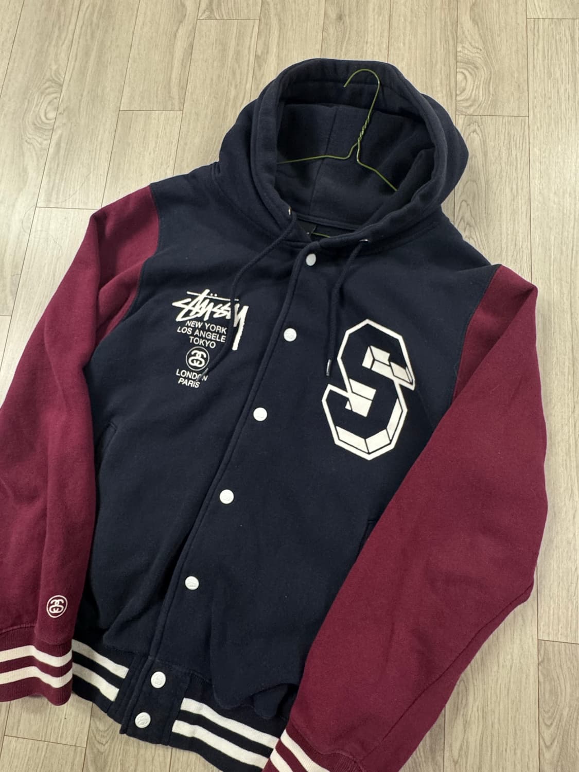 스투시 S로고 월드투어 버튼 후드집업 상품이미지5