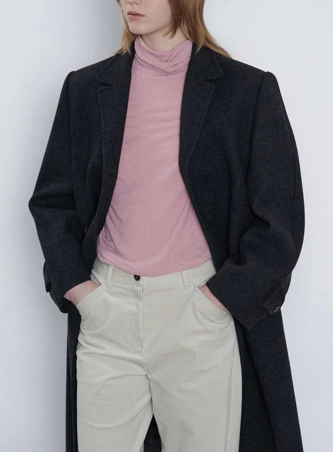 Alte 알테 빅슬리브 싱글코트 챠콜 상품이미지1