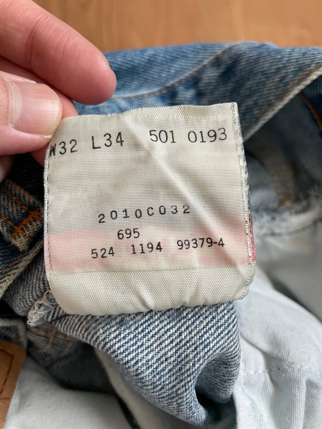 USA 생산 빈티지 리바이스 501 연청 32 실30-31 상품이미지3