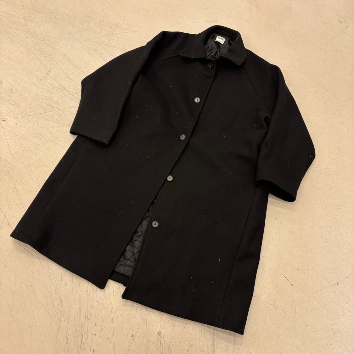 빈티지 블랙 롱 코트 상품이미지1