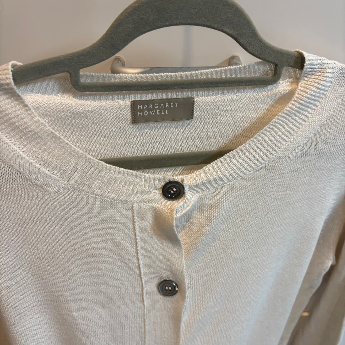 마가렛호웰 린넨 아이보리 가디건 일본제 상품이미지4