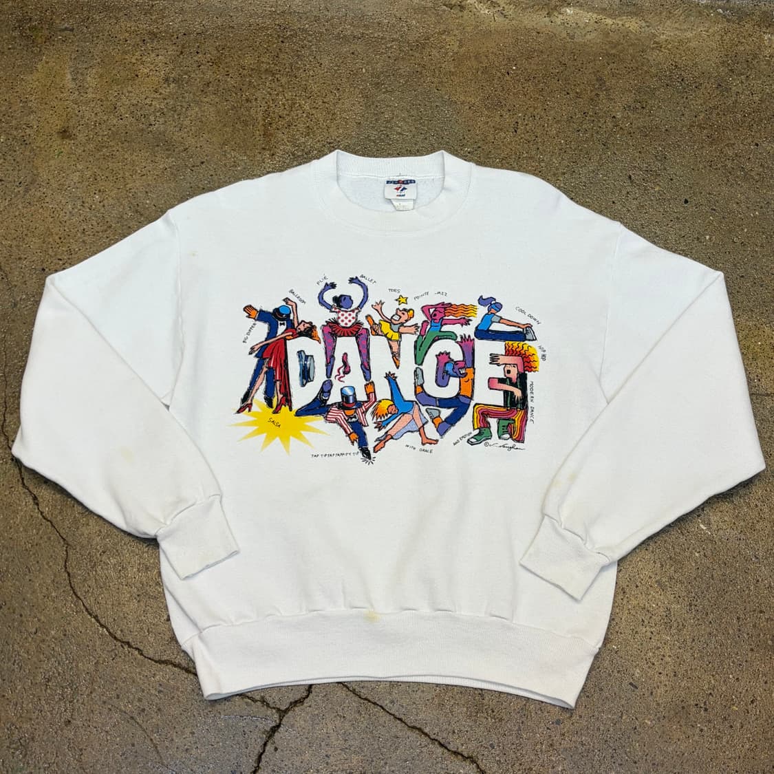 90s USA 미국 빈티지 DANCE 아트로고 맨투맨 상품이미지1