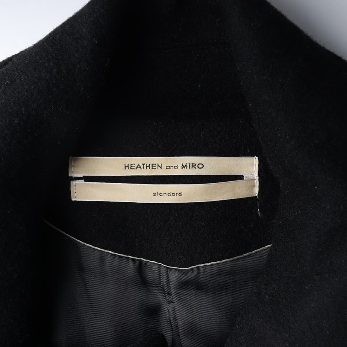 헤든앤미로 울 스탠다드 피코트 블랙 50 상품이미지6