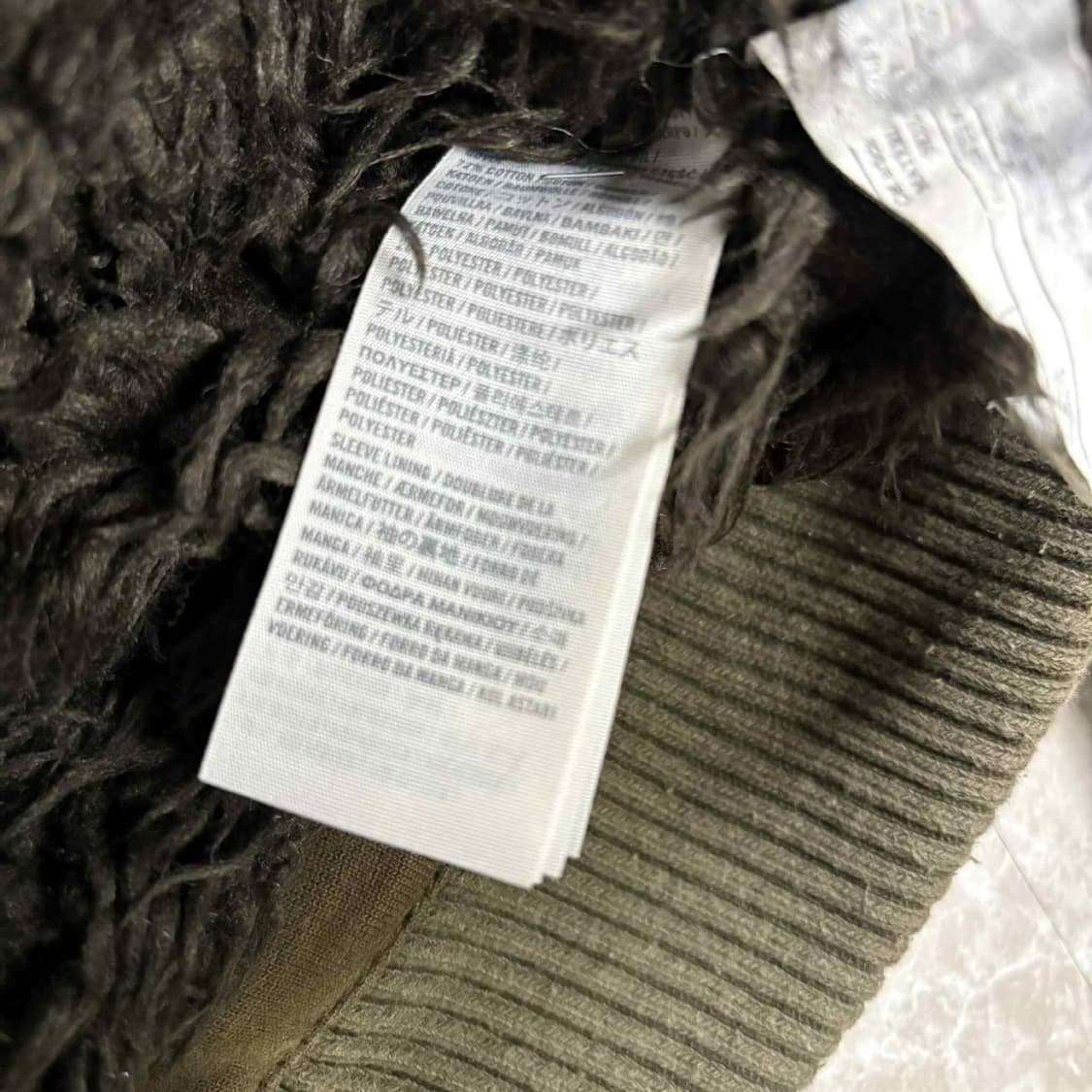 아베크롬비 y2k 울프죠 카키 양털 대장급 후드집업 희귀져지(M) 상품이미지6