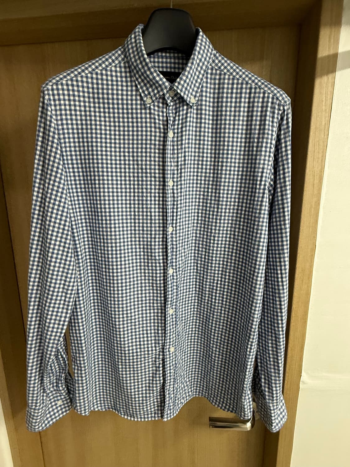 [L] 마시모두띠 깅엄 체크셔츠 네이비 상품이미지2