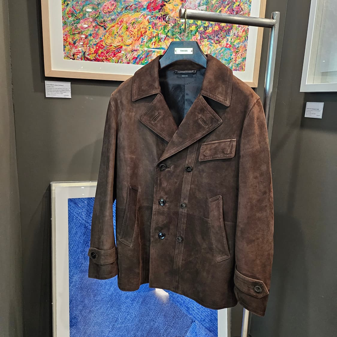 톰포드 캐시미어 스웨이드 신상 가죽 피 코트 상품이미지3