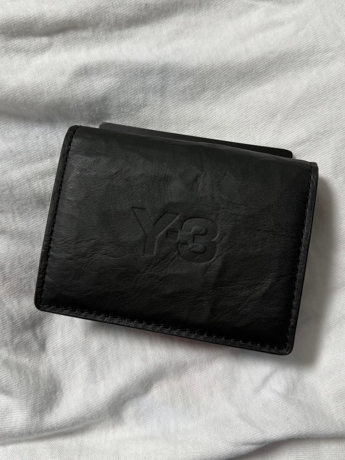 Y-3 크링클 레더 월렛 지갑 블랙 상품이미지1
