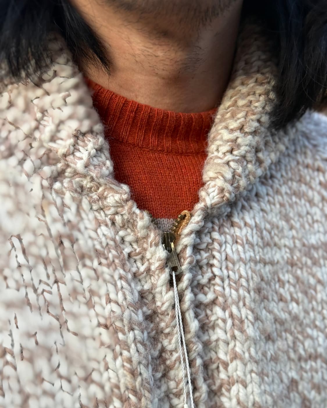 (50‘s 탈론 지퍼) 빈티지 사슴 패턴 코위찬 스웨터 105-107 상품이미지10