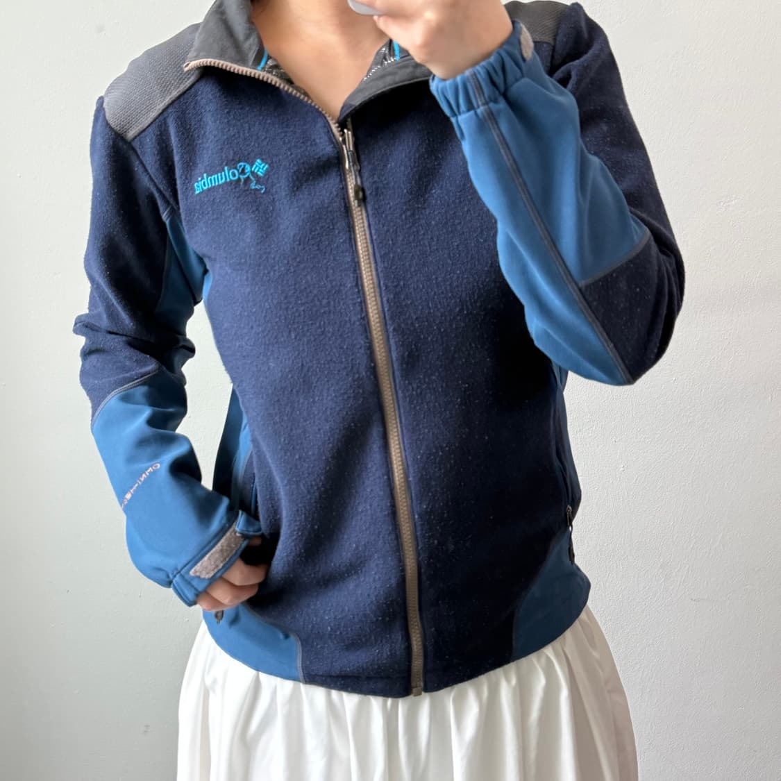 [M] 컬럼비아 네이비 플리스 집업 상품이미지2