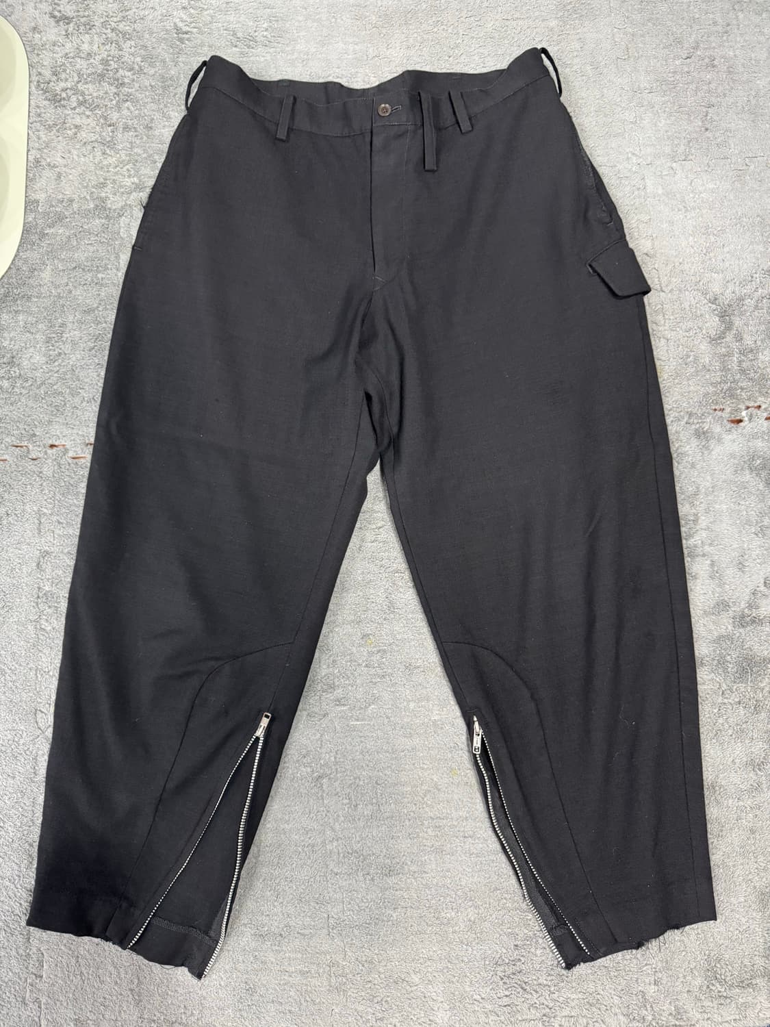 요지야마모토 크롭 울 팬츠 상품이미지1