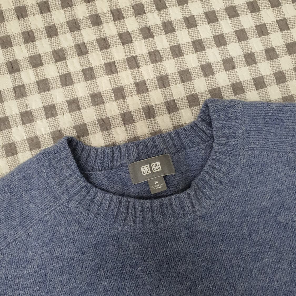 유니클로 울100 긴소매 니트 남자95 상품이미지2