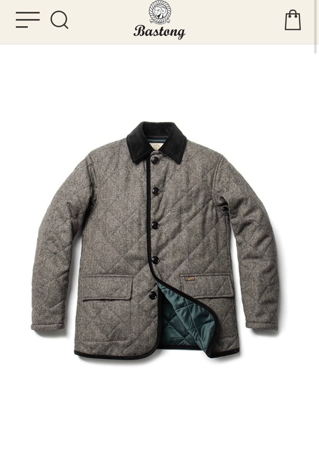 바스통 108W 그레이 헤링본 XL(105-110) 상품이미지1