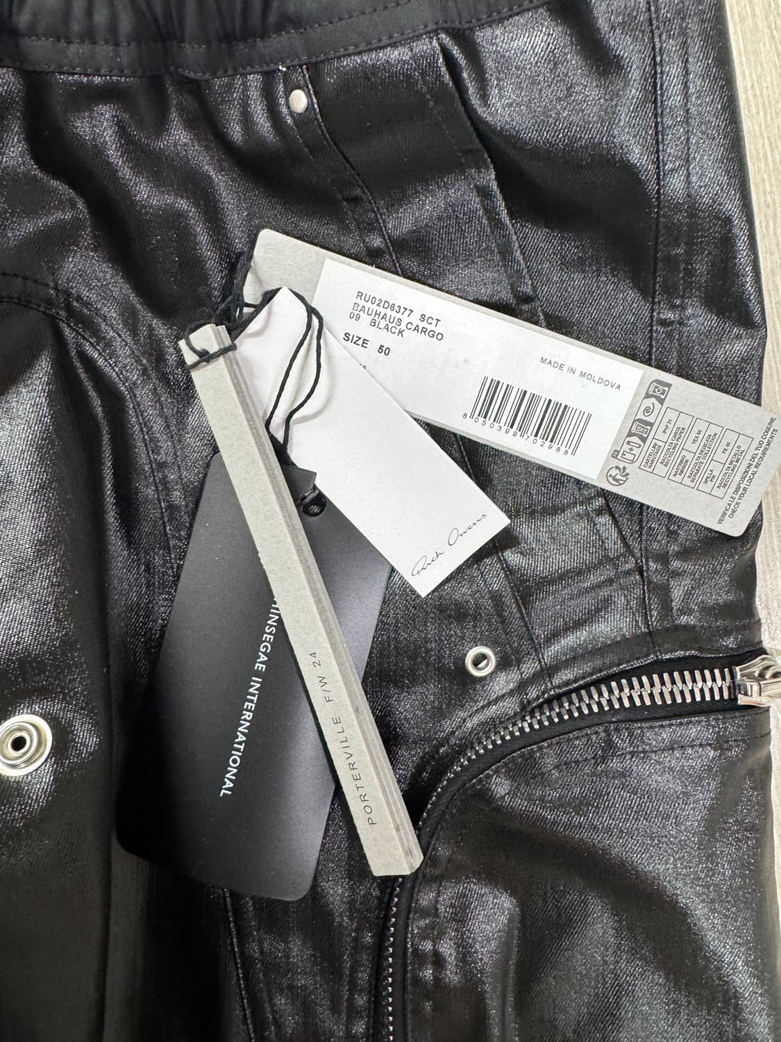 릭오웬스 24fw 바우하우스 코팅 팬츠 50size 상품이미지8