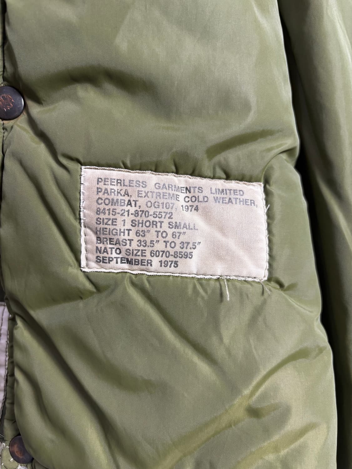 70s 캐나다 밀리터리 콜드 익스트림 파카  상품이미지7