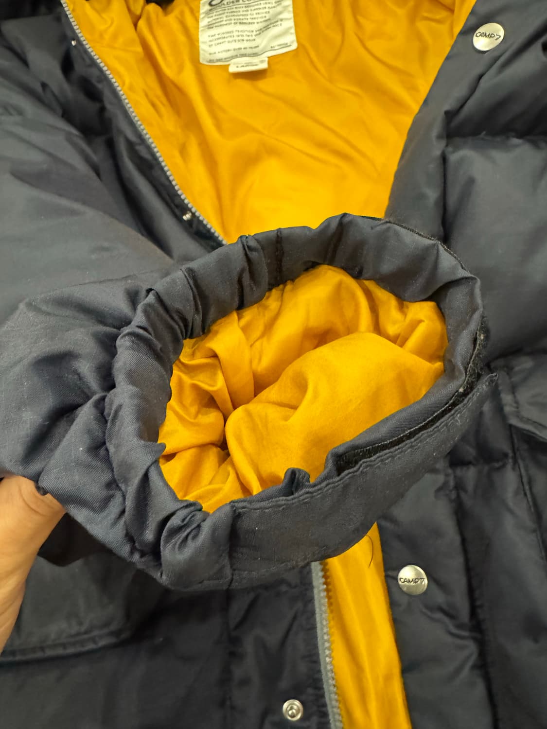 캠프7 빈티지 다크네이비 투톤 패딩 상품이미지3