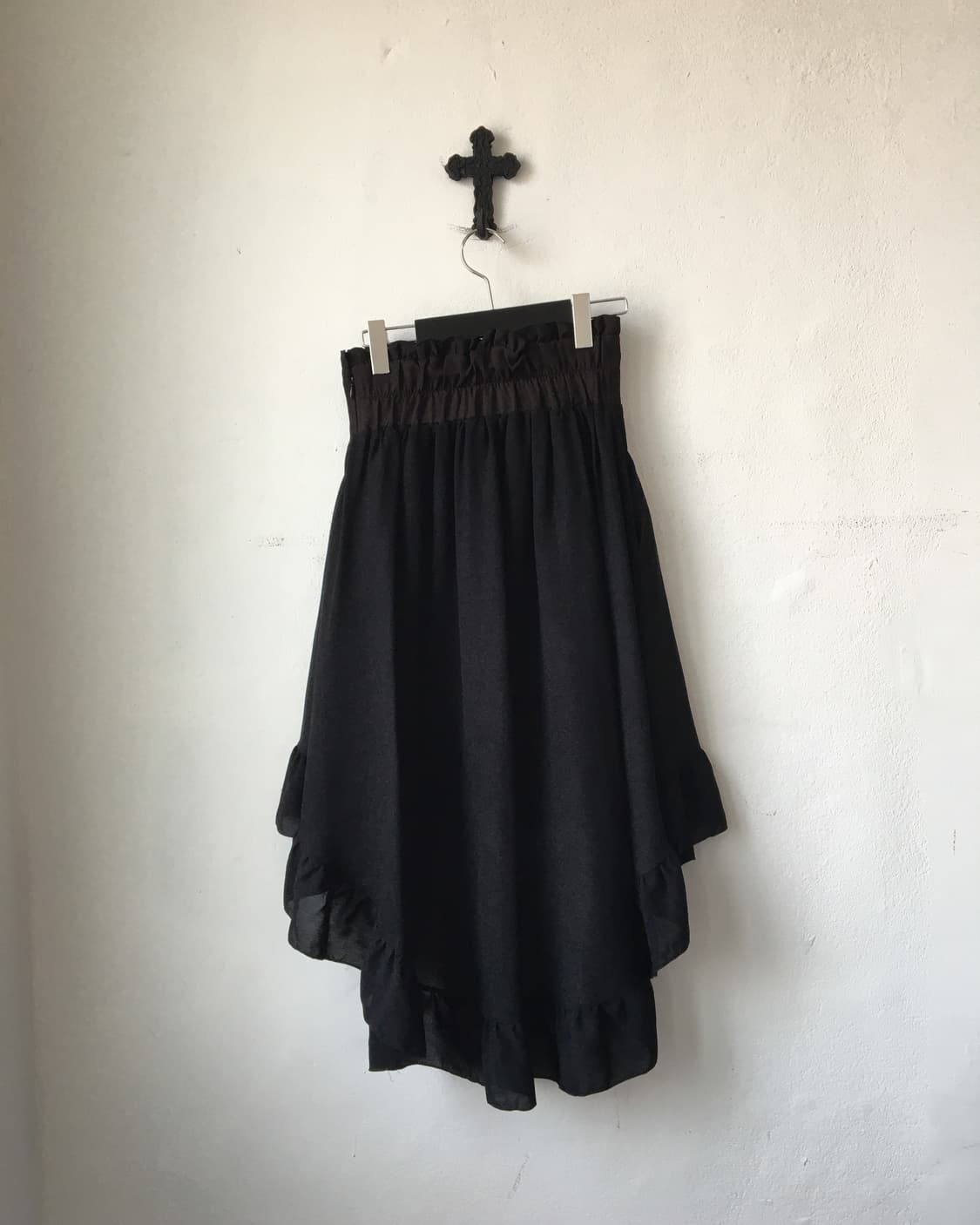 Ribbon trimming unbalanced skirt 상품이미지2
