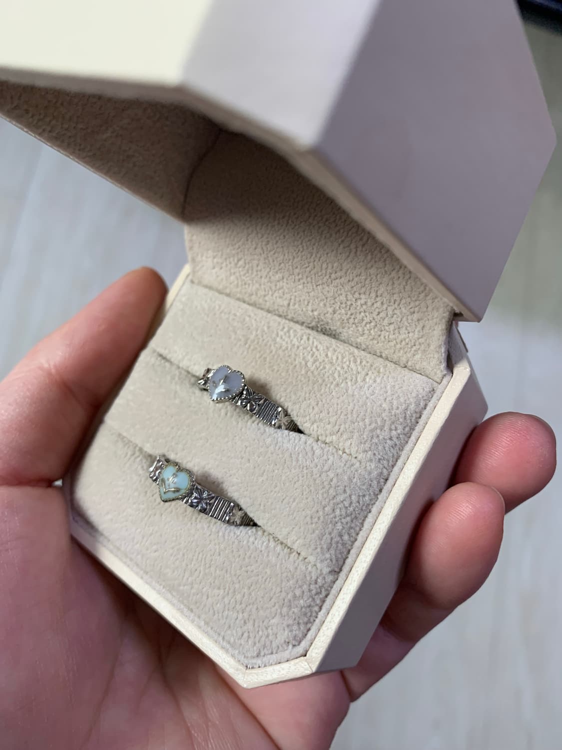 실버925 반지 한 쌍 일괄 상품이미지1