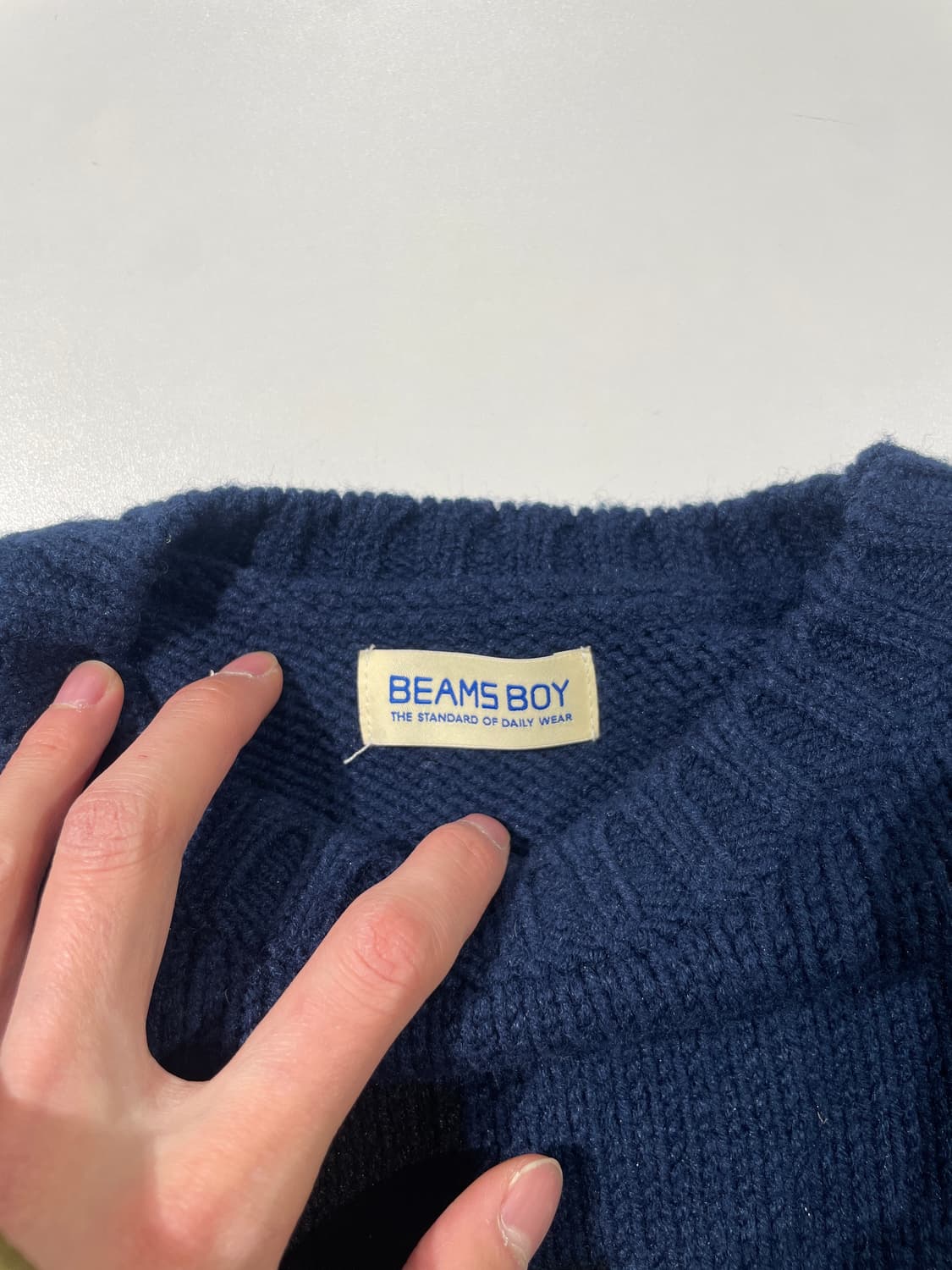 빔즈 보이 x 디즈니 딥 네이비 미키마우스 아칼릭 울 스웨터 상품이미지7