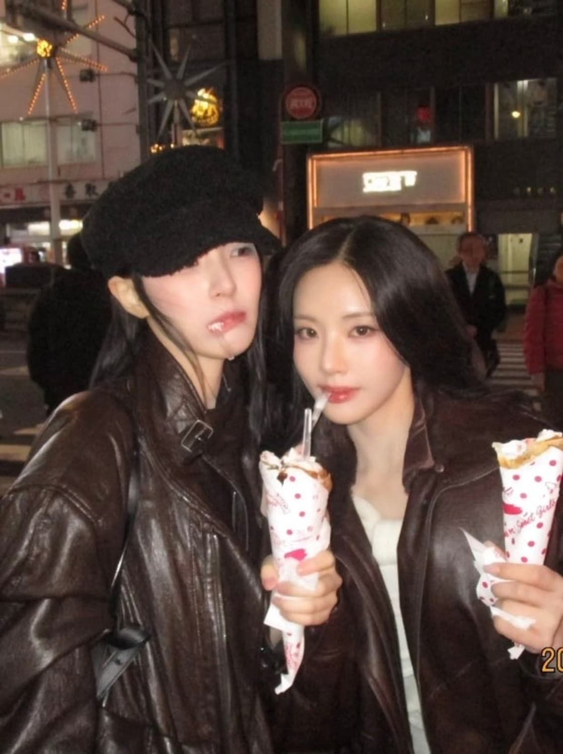 Vintage high-neck leather jacket (brown) 상품이미지3