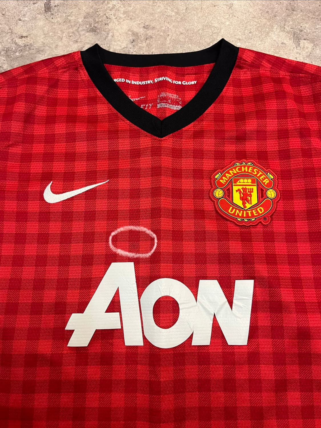 나이키 맨유 12-13 유니폼 레드 키즈 M #csz3816 상품이미지5