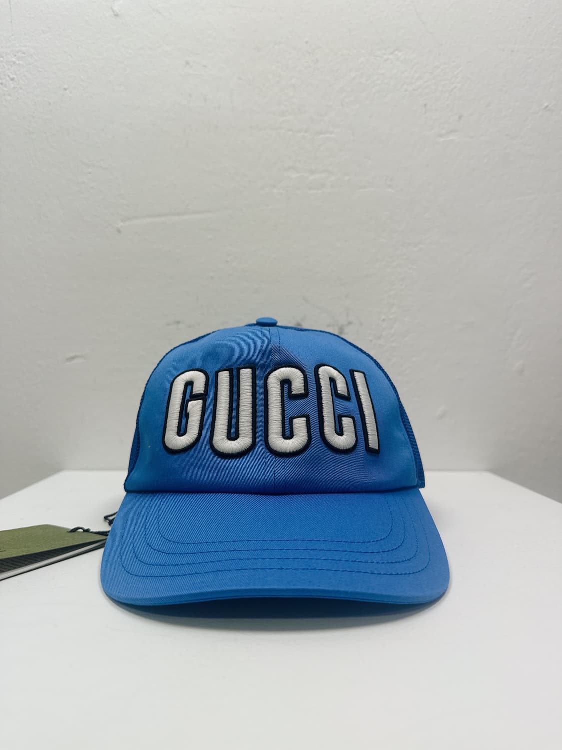 (정품/새상품) GUCCI 구찌 남녀공용 블루 로고 메쉬 볼캡 상품이미지3