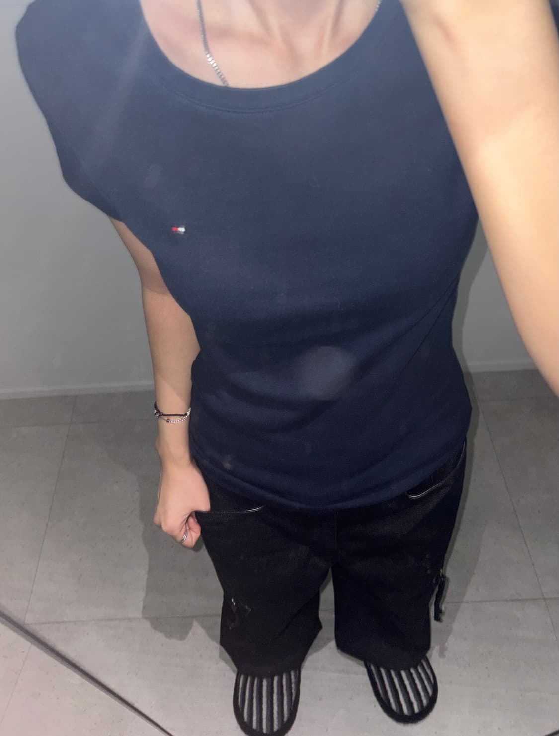 딱붙핏) 타미 네이비 반팔티 상품이미지2