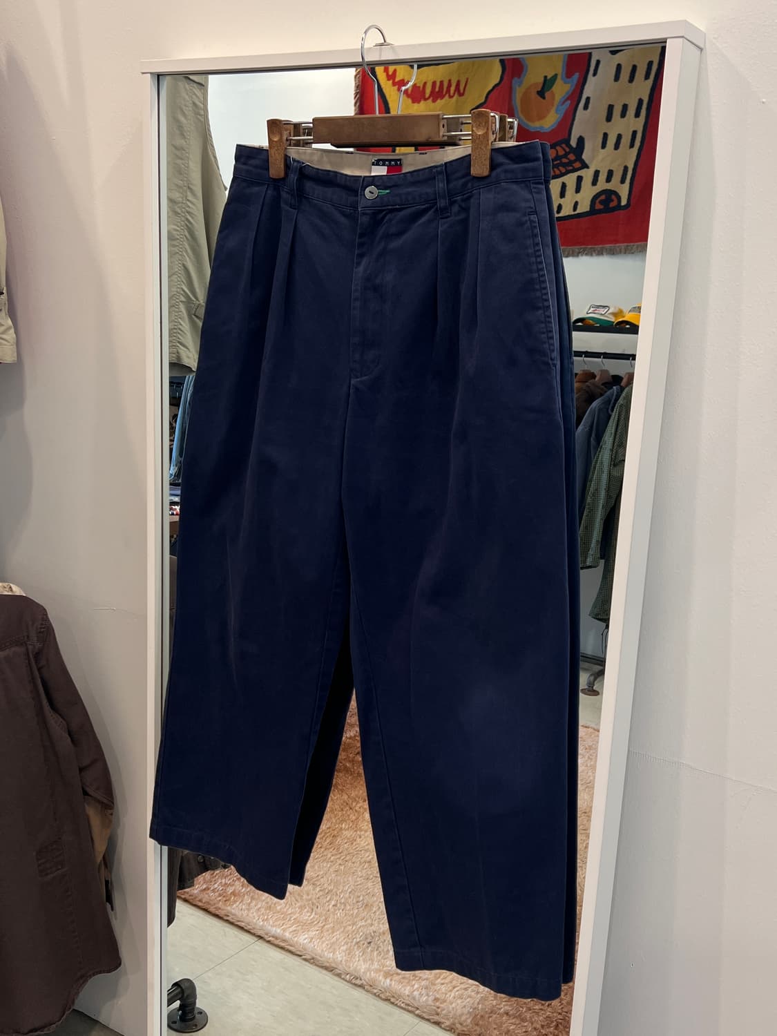 90s Tommy Hilfiger 타미힐피거 투턱 치노 팬츠 (32) 상품이미지1