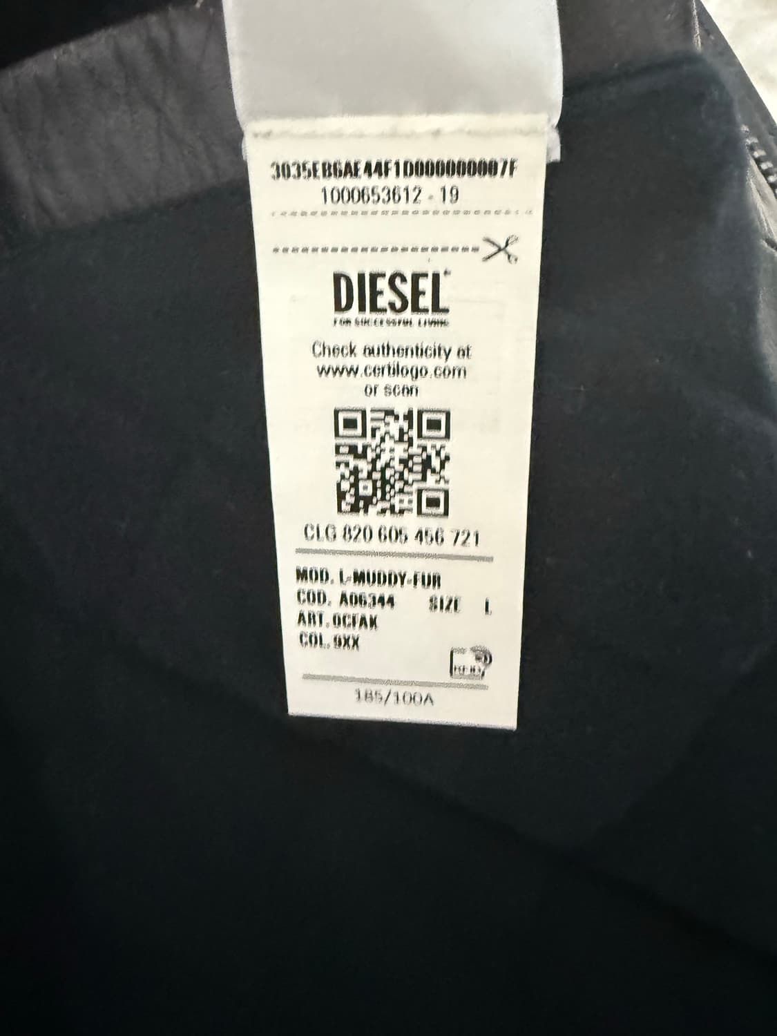 디젤 카우레더 싱글자켓 상품이미지4