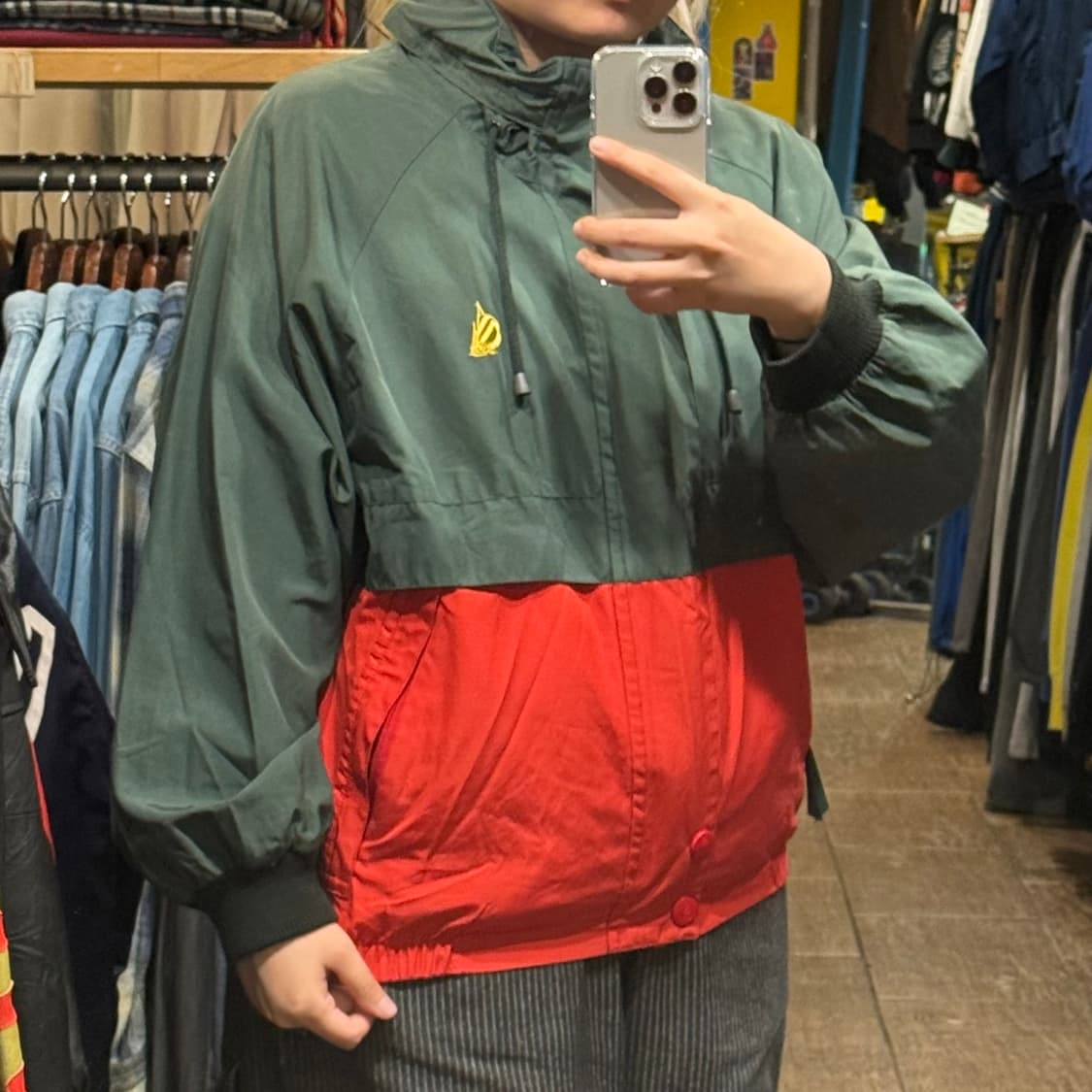 [HI] 노티카 바람막이 레드그린 상품이미지3