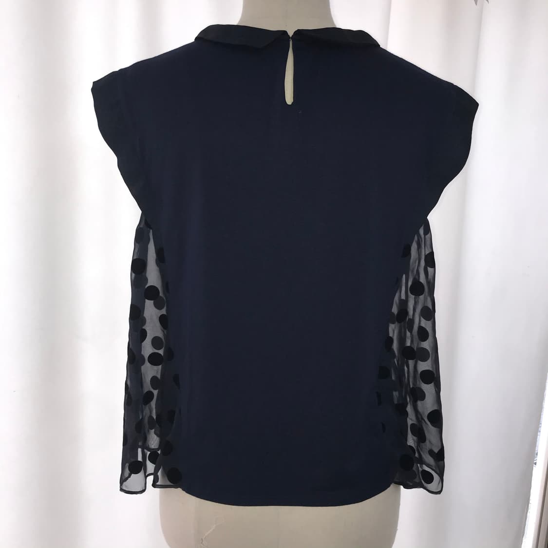 Black dot collar sleeveless 상품이미지4