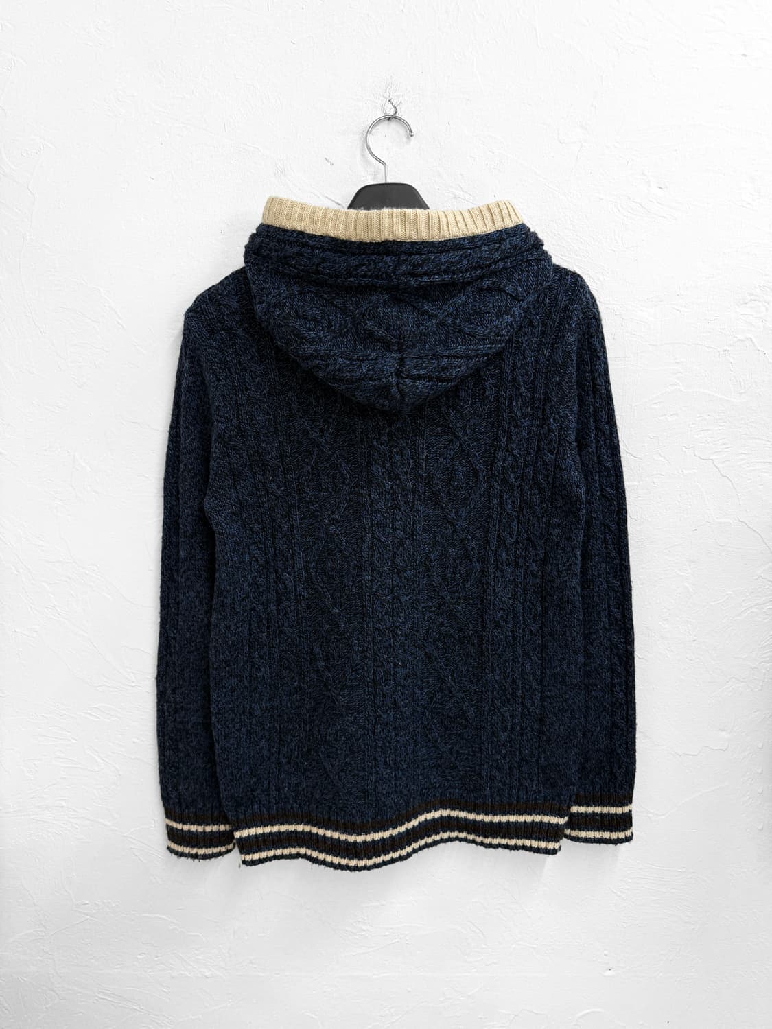 JPN 더플 니트 후드집업 상품이미지4