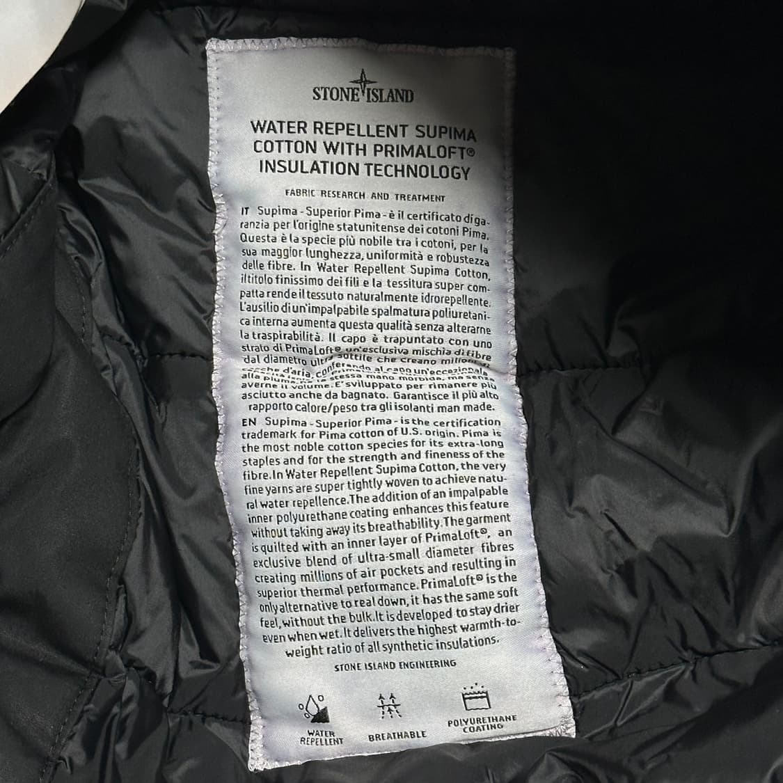 M 스톤아일랜드 블랙 프리마로프트 패딩 상품이미지8