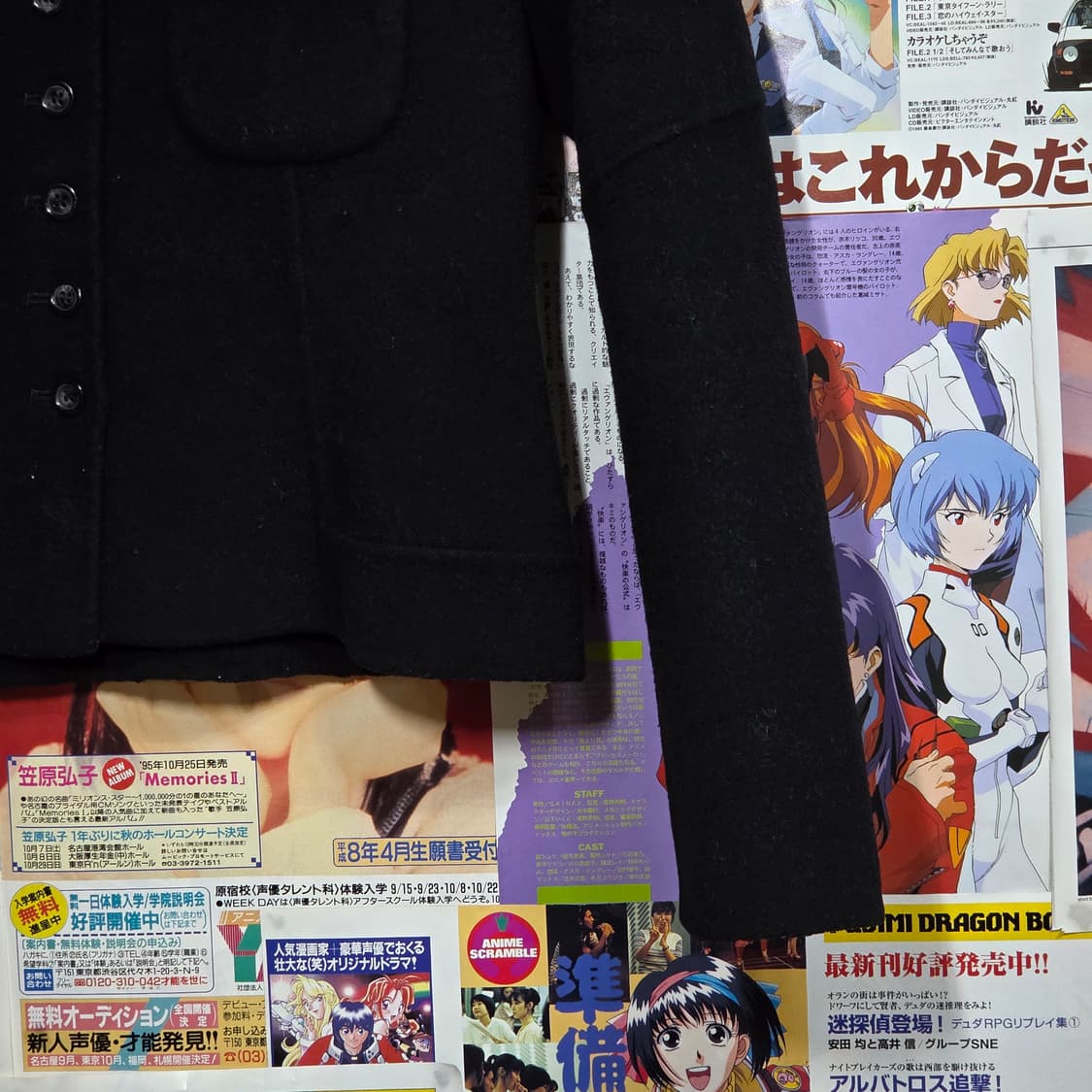 빈티지 블랙 버튼 울 자켓 상품이미지3