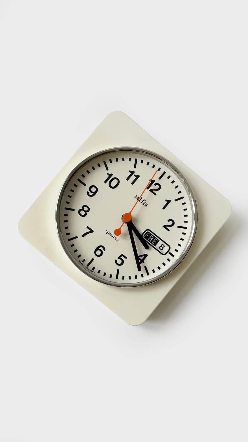 Vintage alfa haller wall clock─cream 상품이미지1