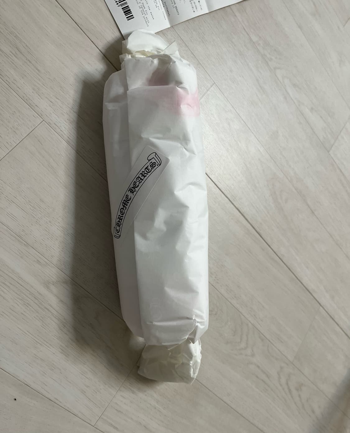 크롬하츠 홀스슈 롱 슬리브 화이트 / 핑크 L사이즈 상품이미지5