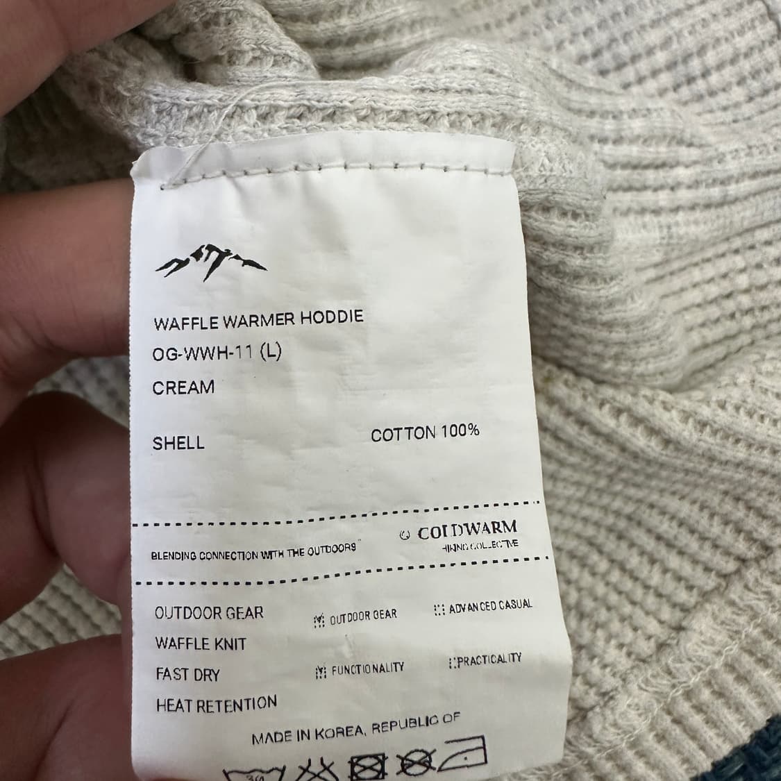 [L] 콜드웜 와플 후디 상품이미지5