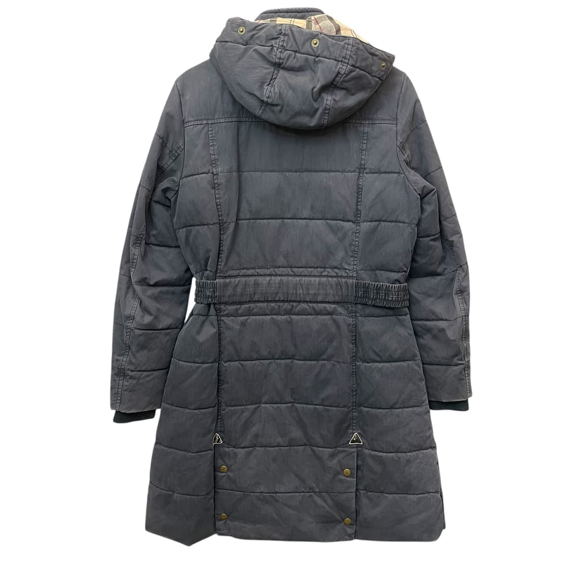 바버 네이비 벨티드 다운 패딩 상품이미지2