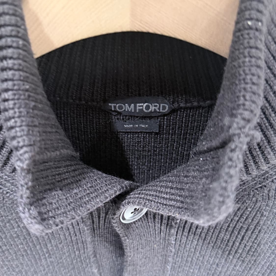 (S/54) / 톰포드 터틀넥 블랙 니트 가디건 상품이미지4