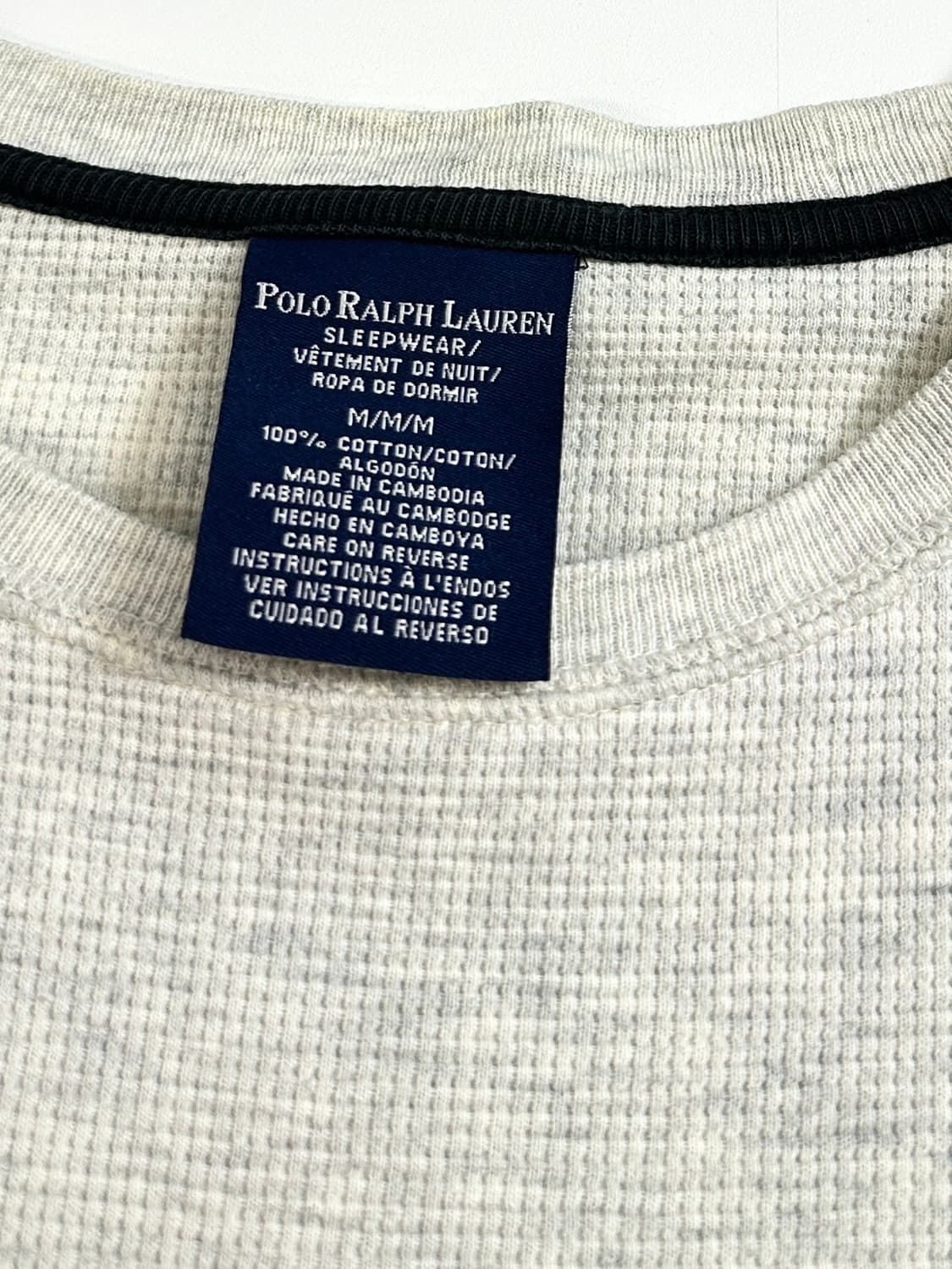 폴로 와플 롱슬리브 (웜그레이 M) 상품이미지3