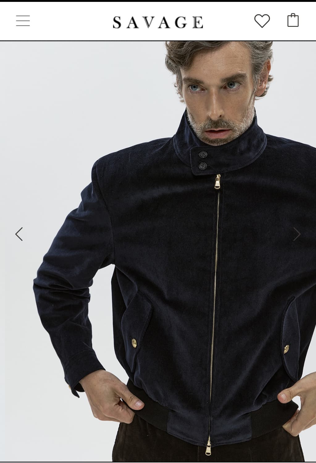 세비지 코듀로이 자켓 네이비 m사이즈 상품이미지2