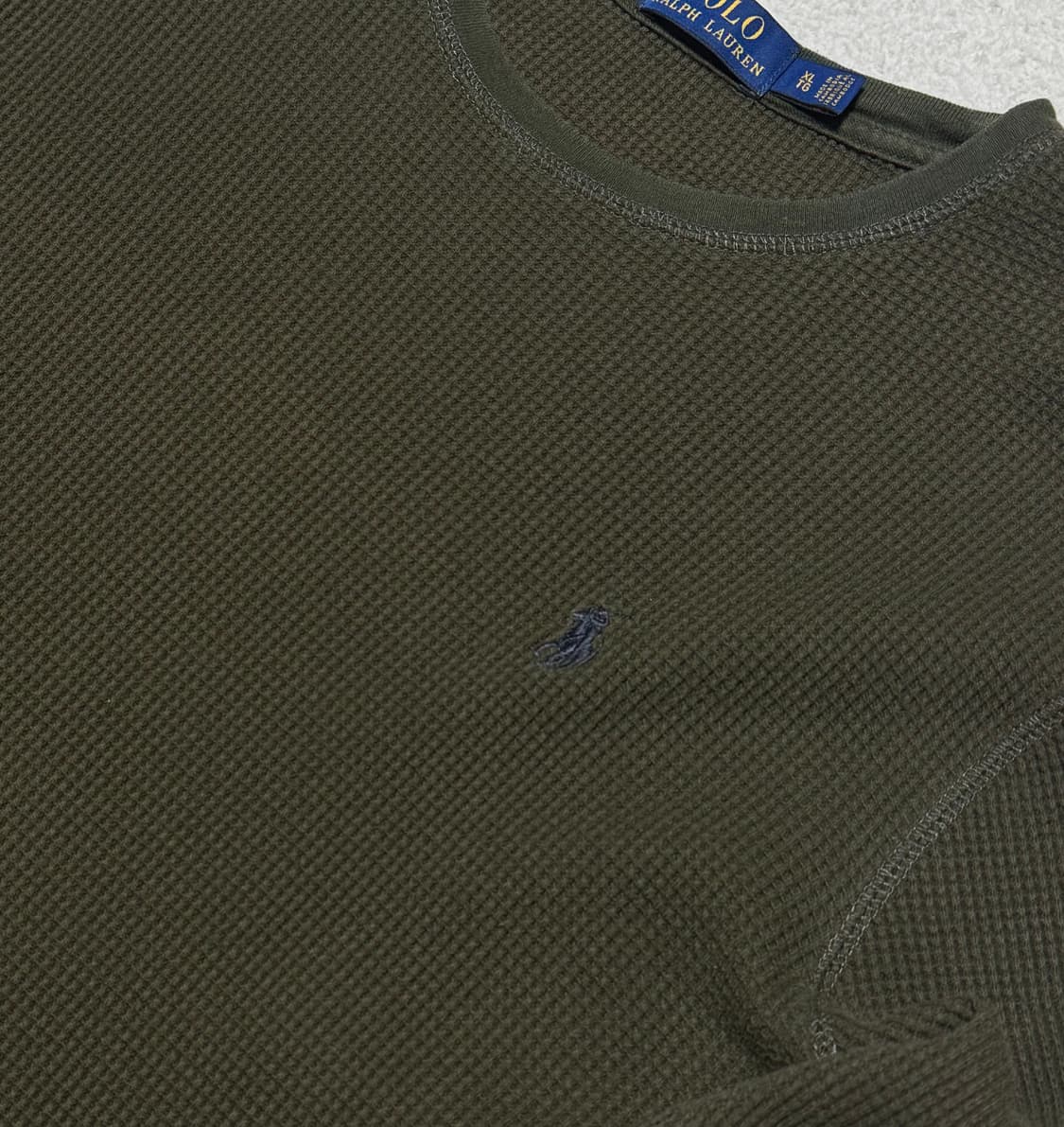 폴로 랄프로렌 딥카키/딥블루 와플 니트 상품이미지6