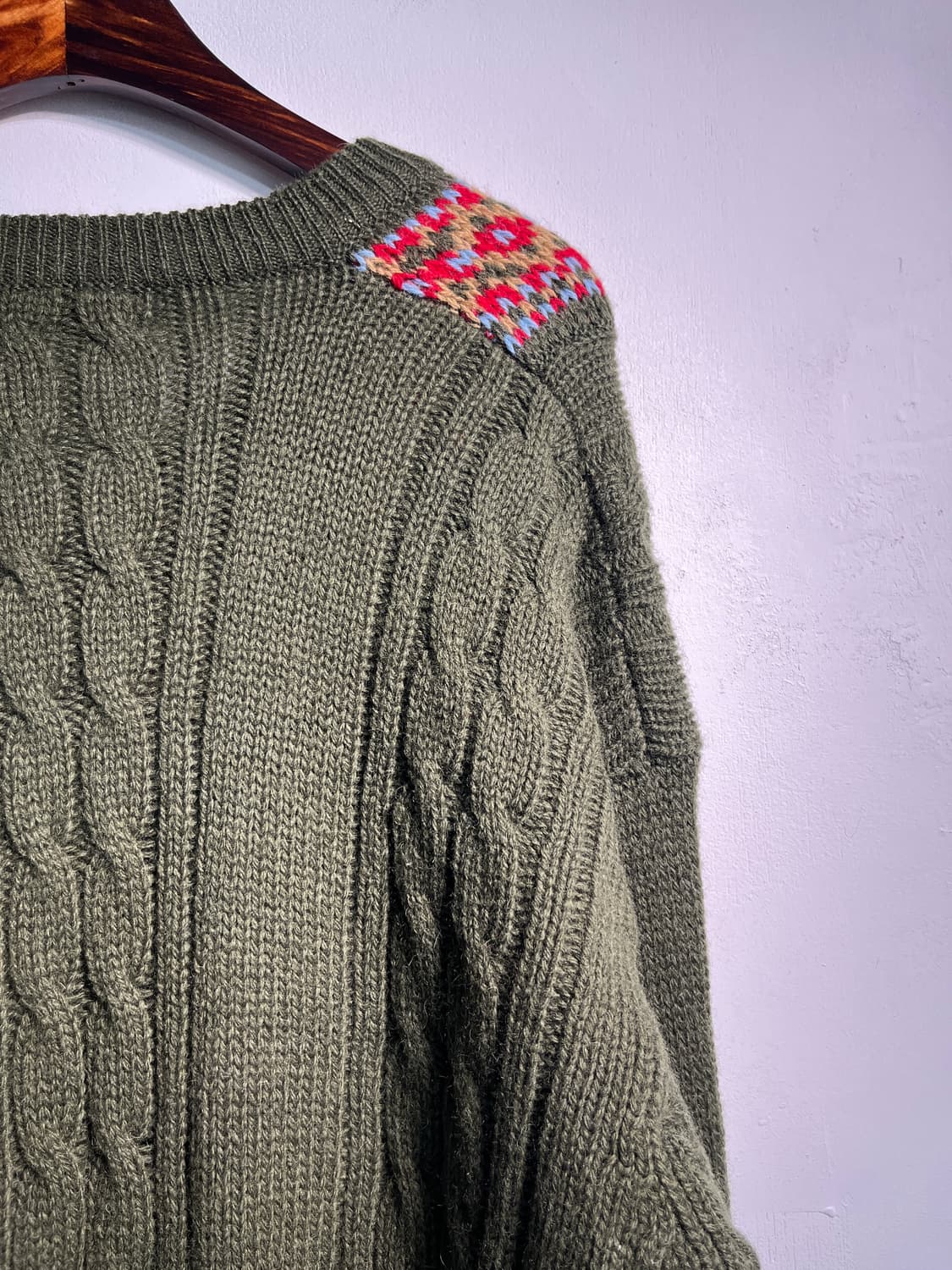 wool 100% 크리켓 니트 울100% XL 상품이미지9