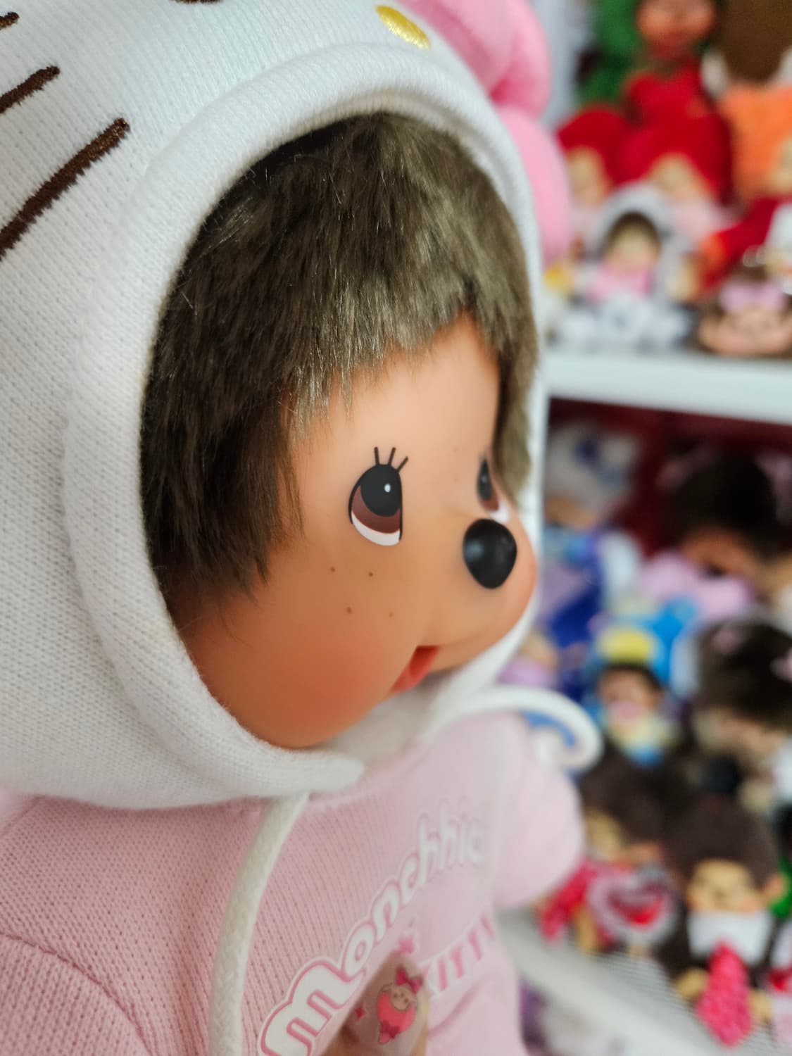 몬치치 키티 콜라보 인형 핑크 후드티 상품이미지3