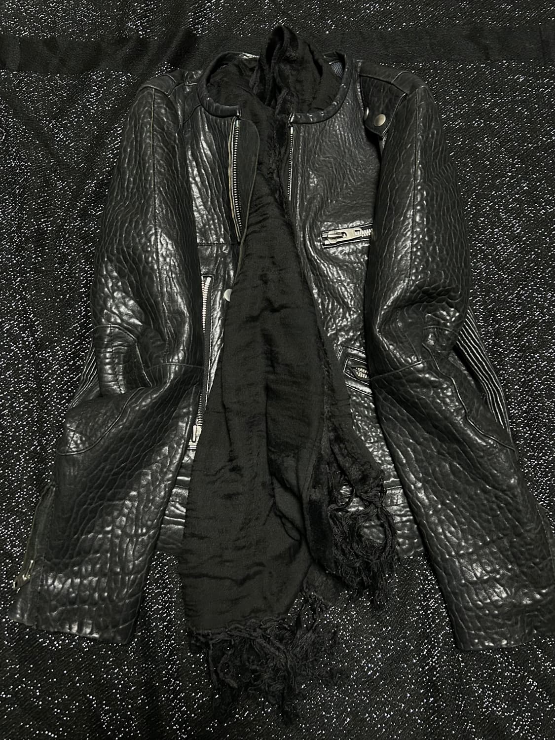 2000s VTG 크로커다일 락시크 가죽자켓  상품이미지1